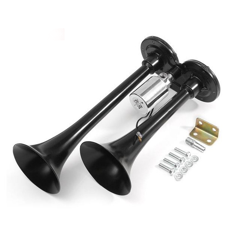 12V Universal Dual Trumpet Air Horn Kit