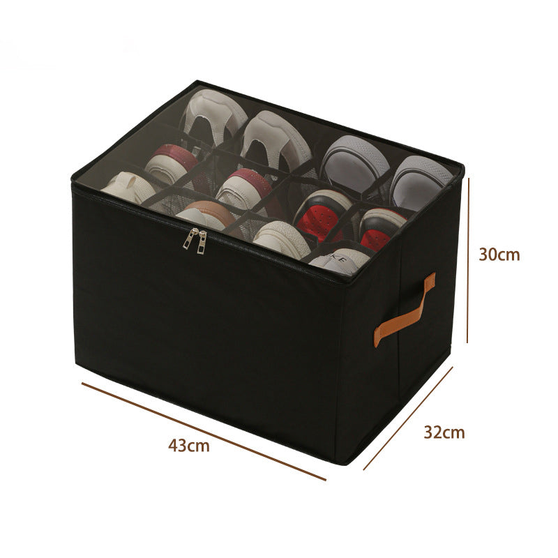 ⏰🔥LIMITED TIME 50% OFF! 👟 Fabric Shoe Organizer Storage Box – Foldable, Large Capacity, Dustproof & Breathable for Closet & Bedroom 🧺✨