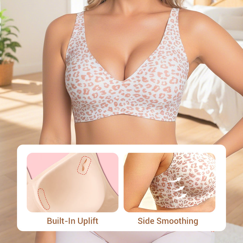 💗LIMITED TIME SALE 50% OFF⚡50K+ SOLD💕 Jelly Wireless Womens Comfortable Wireless Bras Push Up Bralettes Seamless Tshirts Bras Deep V Everyday Bras