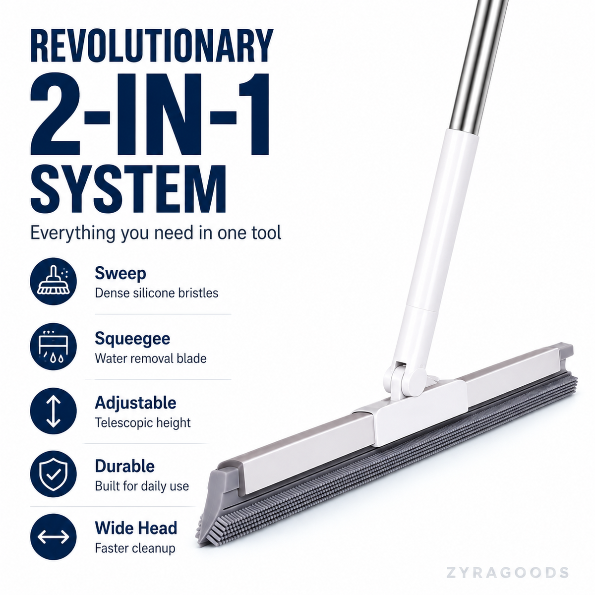 Thickened Soft Silicone Multi-Purpose Broom