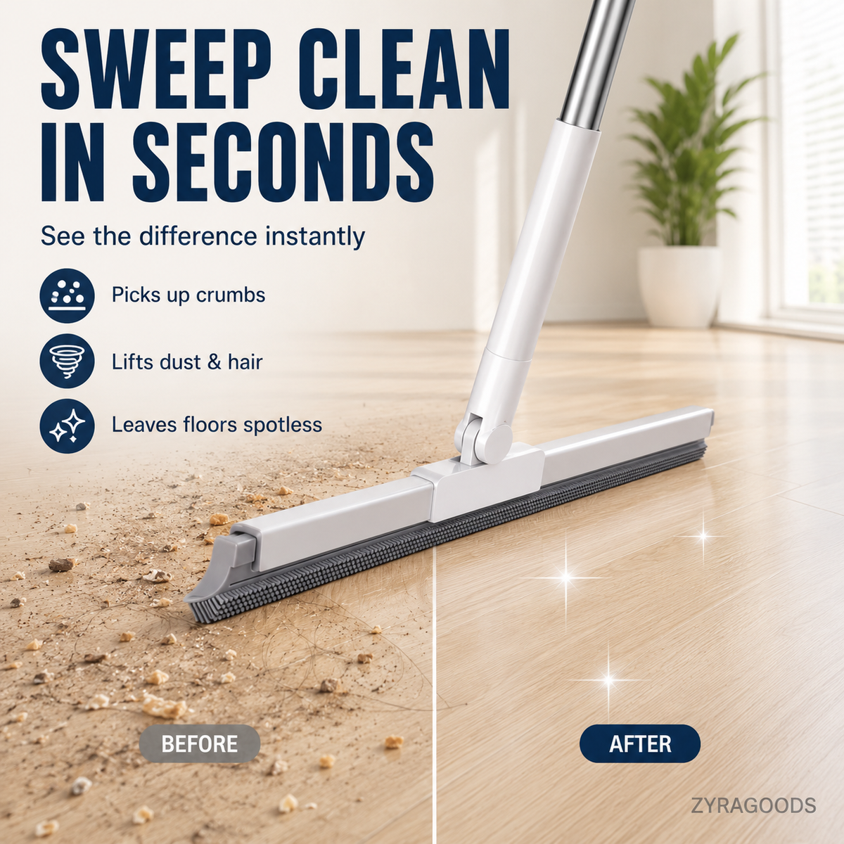 Thickened Soft Silicone Multi-Purpose Broom