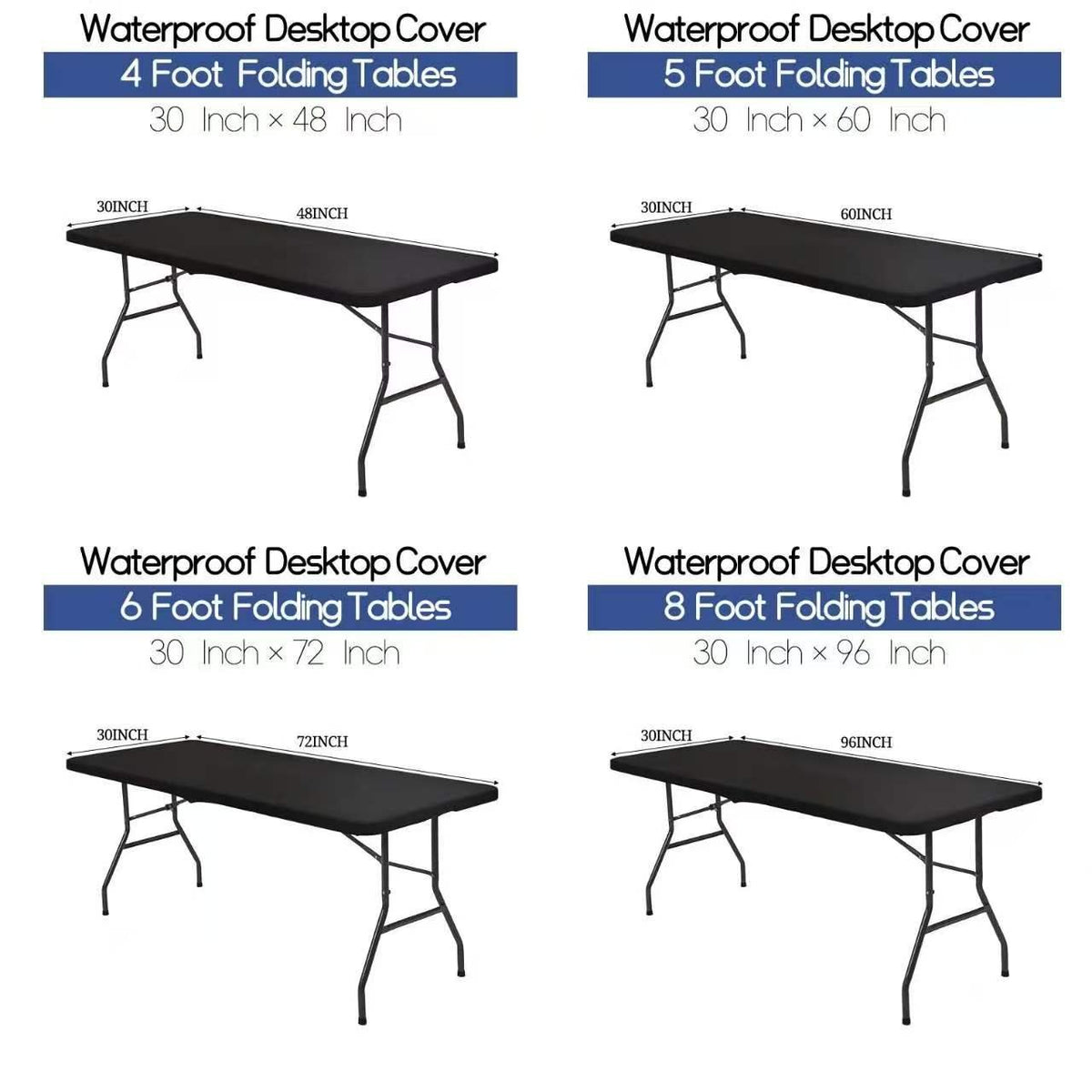 ✨ Sleek Look, Zero Creases – Reusable Spandex Table Cover for Dining & Garden