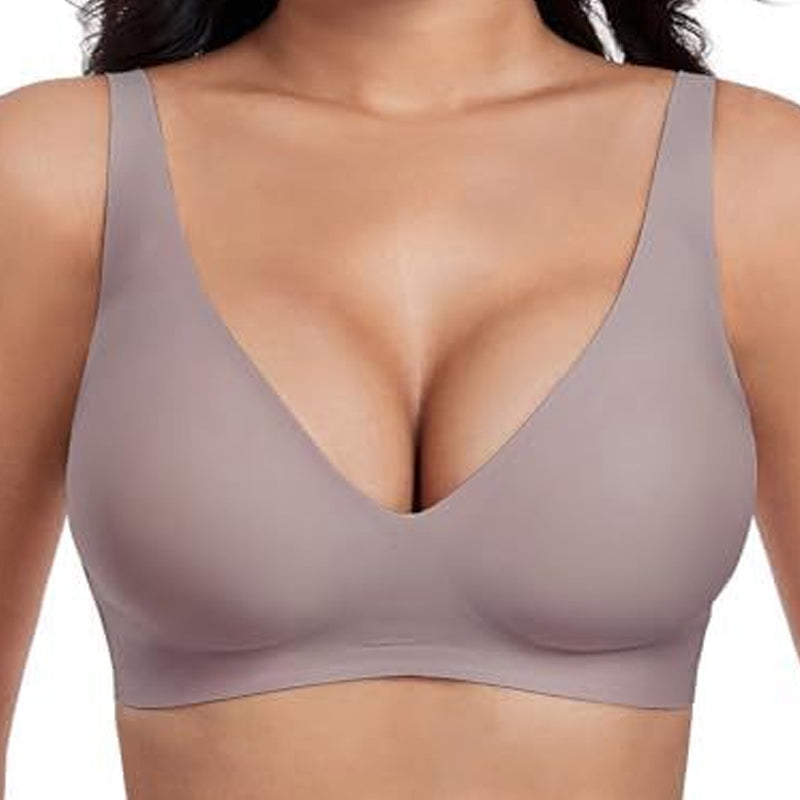 💗LIMITED TIME SALE 50% OFF⚡50K+ SOLD💕 Jelly Wireless Womens Comfortable Wireless Bras Push Up Bralettes Seamless Tshirts Bras Deep V Everyday Bras