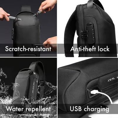 🎒 50% OFF! 🔥 Sports Crossbody Bag with USB Charging Port – Anti-Theft, Practical & Lightweight – Perfect for Travel, Commuting & Outdoor Activities ⚡