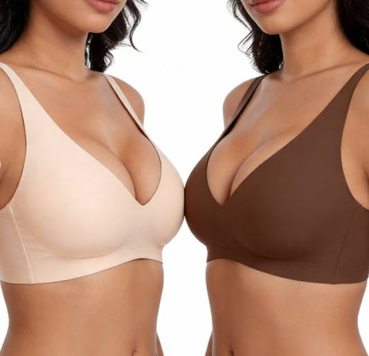 💗LIMITED TIME SALE 50% OFF⚡50K+ SOLD💕 Jelly Wireless Womens Comfortable Wireless Bras Push Up Bralettes Seamless Tshirts Bras Deep V Everyday Bras