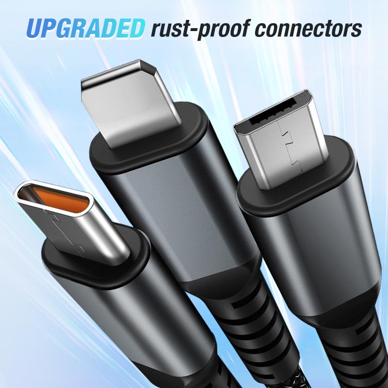 🔥Transparent Luminous 3-in-1 Super Fast Charging Cable🔥