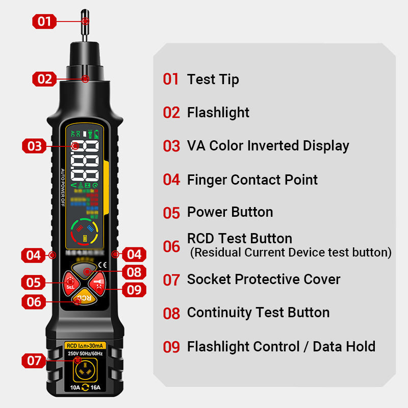 ⚡ 50% OFF NOW! 🧠 Smart Power Measuring Pen – Voltage Tester, Non-Contact & Multi-Function Detection 🔍