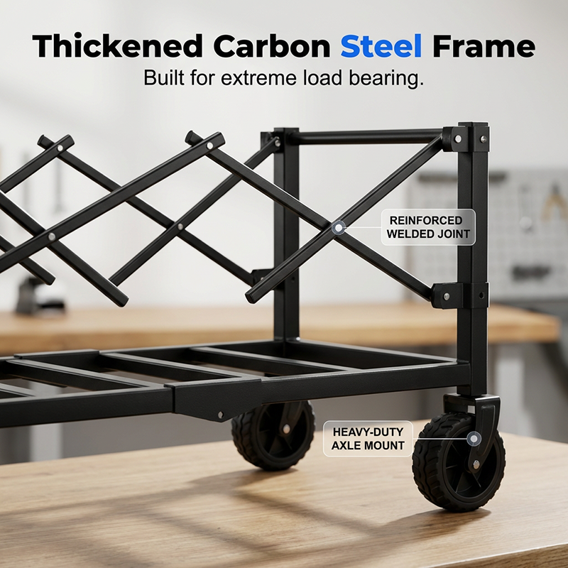 🚚🏕️ LIMITED-TIME 49% OFF! Heavy-Duty Collapsible Wagon Cart – 130L Capacity, 80kg Load & All-Terrain Wheels