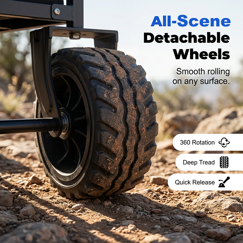 🚚🏕️ LIMITED-TIME 49% OFF! Heavy-Duty Collapsible Wagon Cart – 130L Capacity, 80kg Load & All-Terrain Wheels
