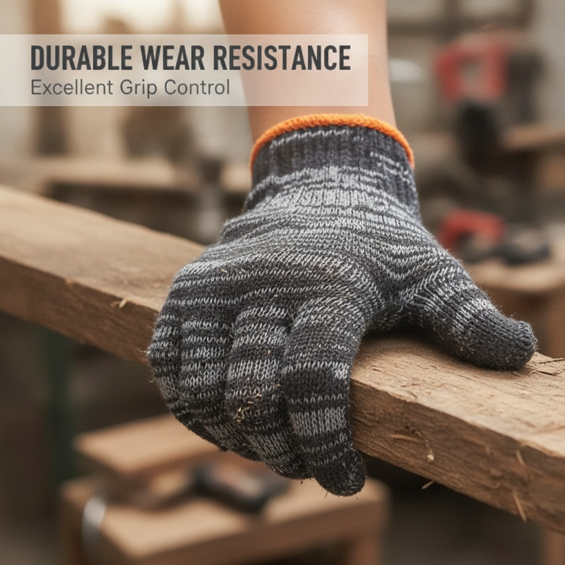 Knitted Durable Protective Work Gloves