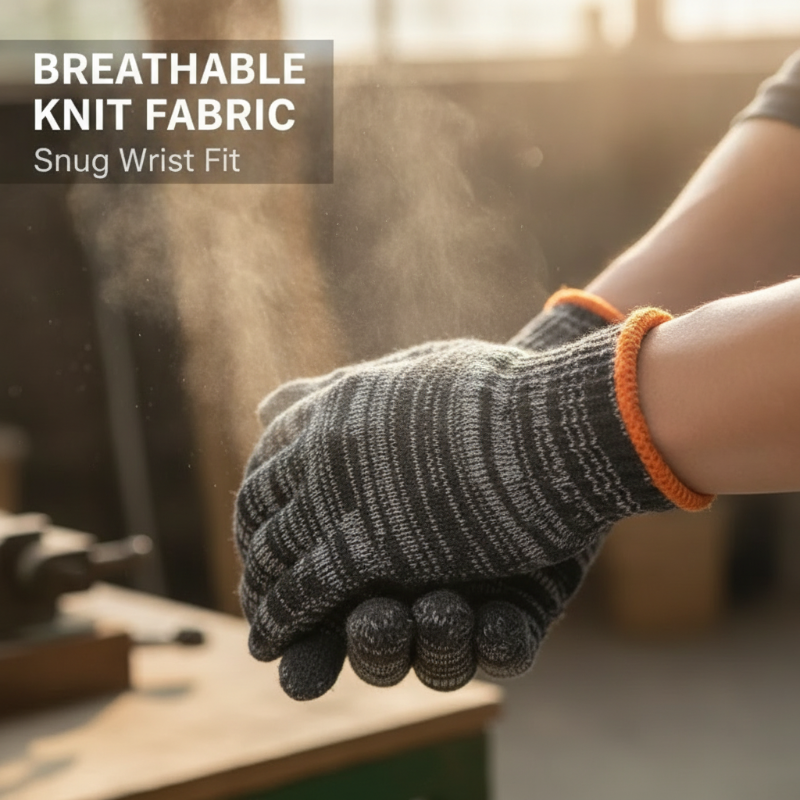 Knitted Durable Protective Work Gloves