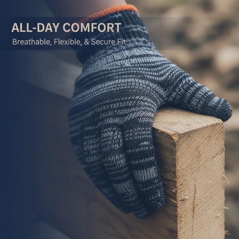 Knitted Durable Protective Work Gloves