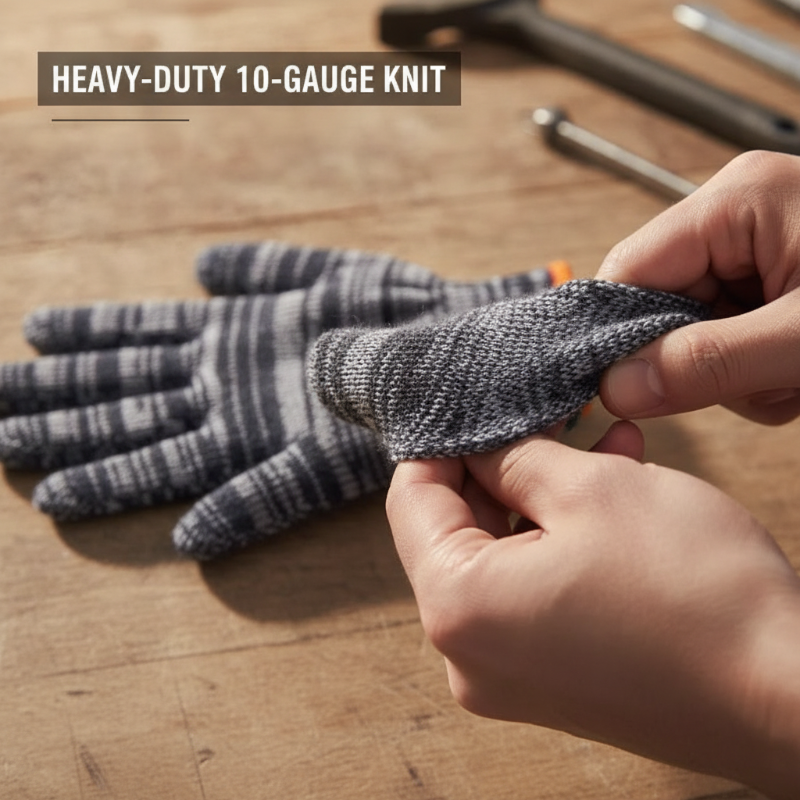Knitted Durable Protective Work Gloves