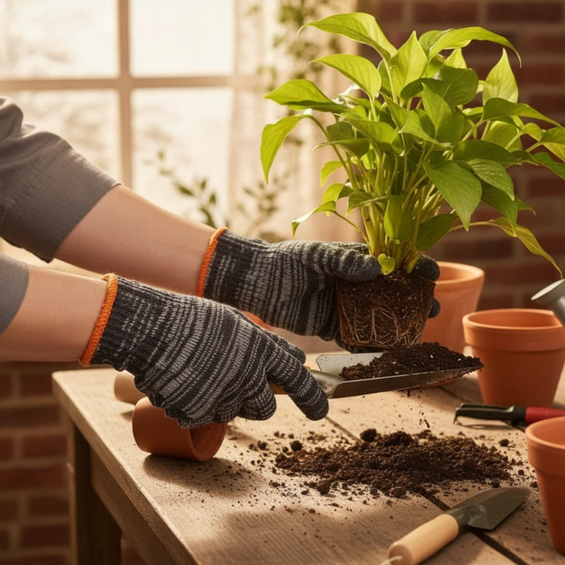 Knitted Durable Protective Work Gloves