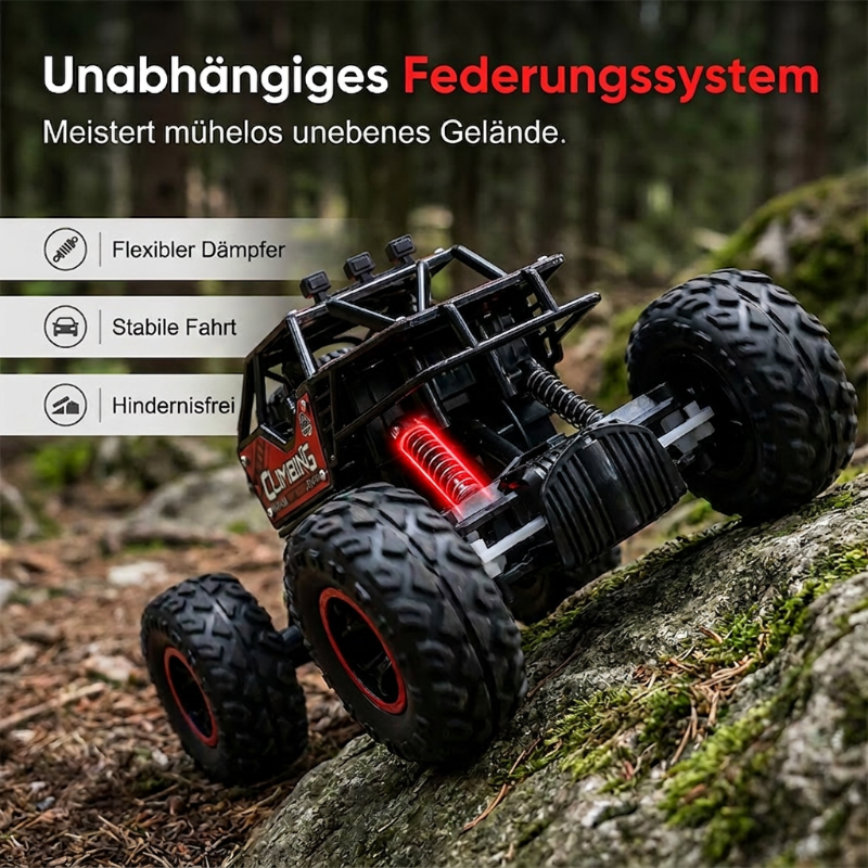 🚗 LIMITED-TIME 50% OFF! 💥 Remote Control Off-Road Car – All-Terrain Climber, 2.4GHz, Anti-Collision Frame ✨