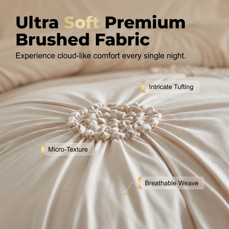 🎉 2026 Sale — Over 35,000 Sold! 💞 Elegant Pinch Pleat Duvet Cover Set