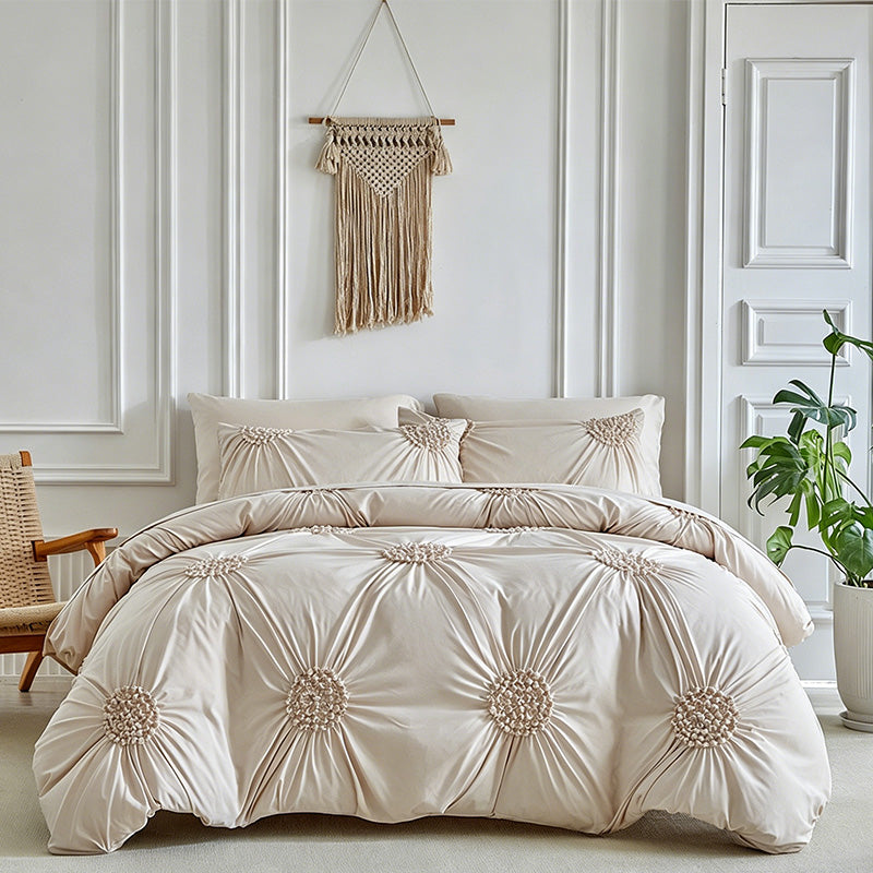 🎉 2026 Sale — Over 35,000 Sold! 💞 Elegant Pinch Pleat Duvet Cover Set