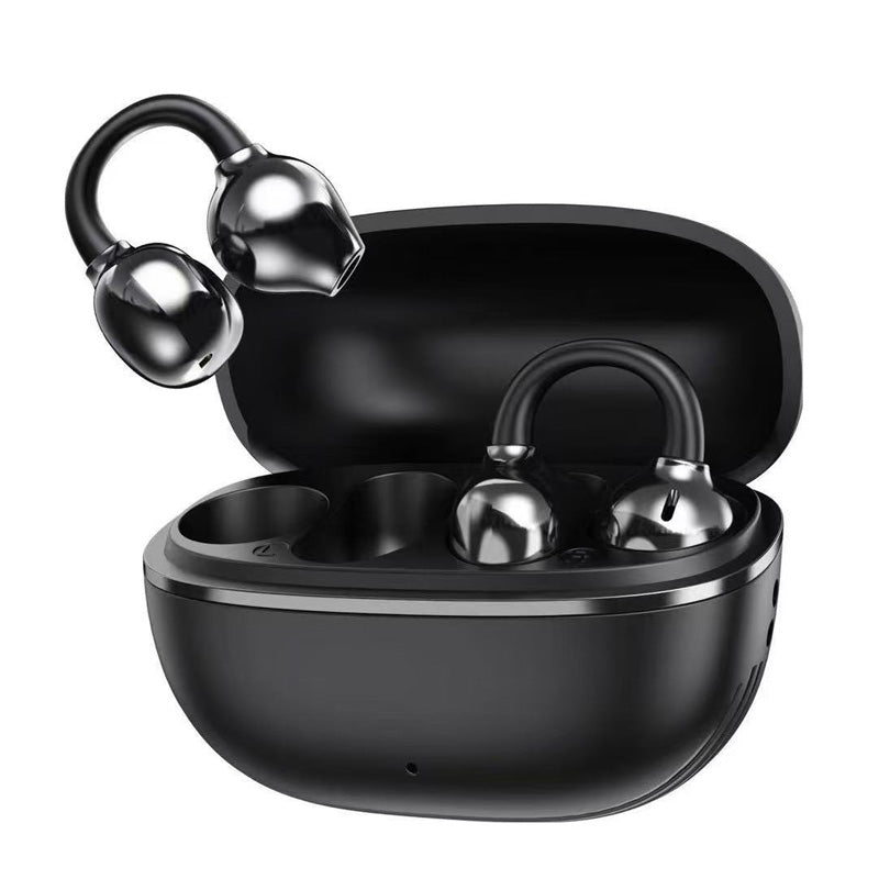 Bluetooth 5.4 Clip-On Open Ear Earbuds with Noise Cancelling