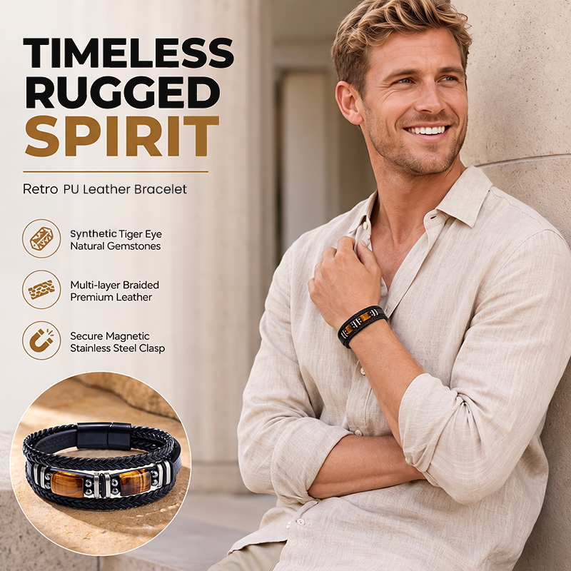 🔥Surprise 50% Off！📿New trendy essential！Braided PU Leather Bracelet for Men & Women