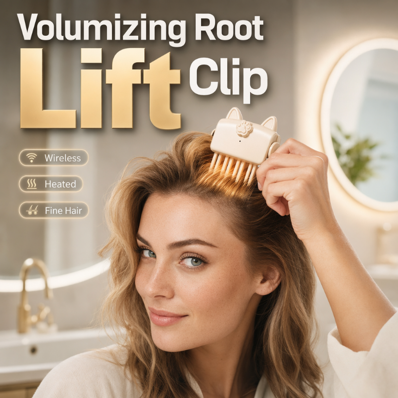 🔥48K+ Sold 💇 Wireless Heated Volumizing Root Lift Clip, Portable Travel Hair Styling Tool for Flat Fine Hair