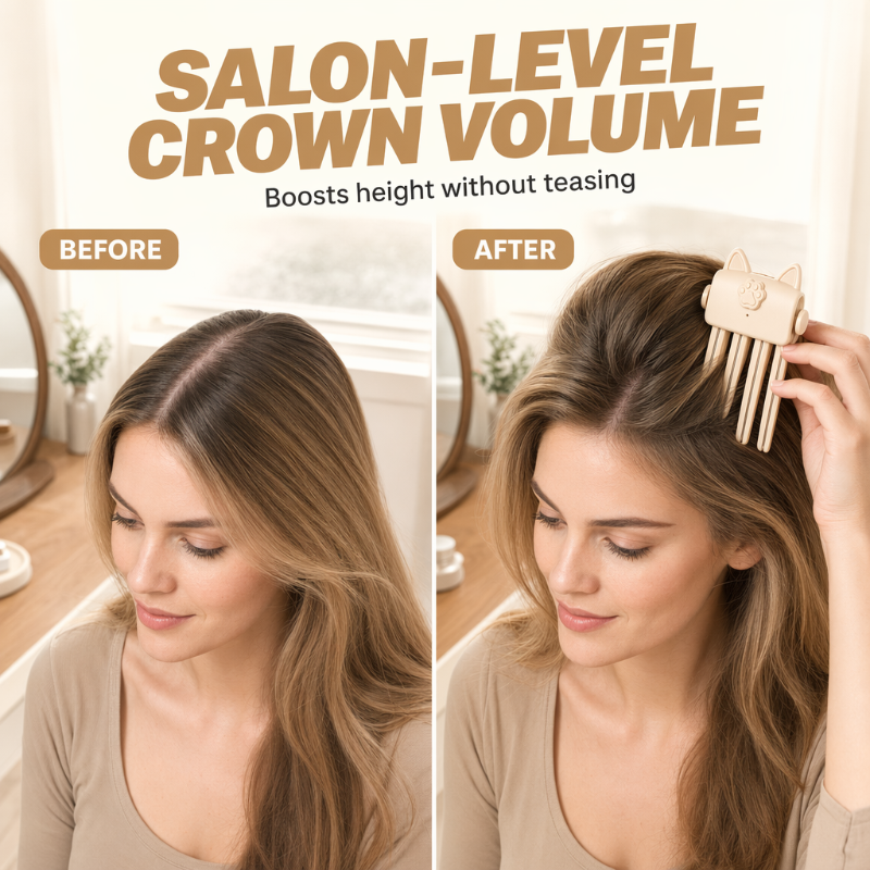 🔥48K+ Sold 💇 Wireless Heated Volumizing Root Lift Clip, Portable Travel Hair Styling Tool for Flat Fine Hair