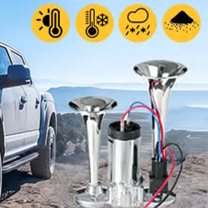 12V Universal Dual Trumpet Air Horn Kit
