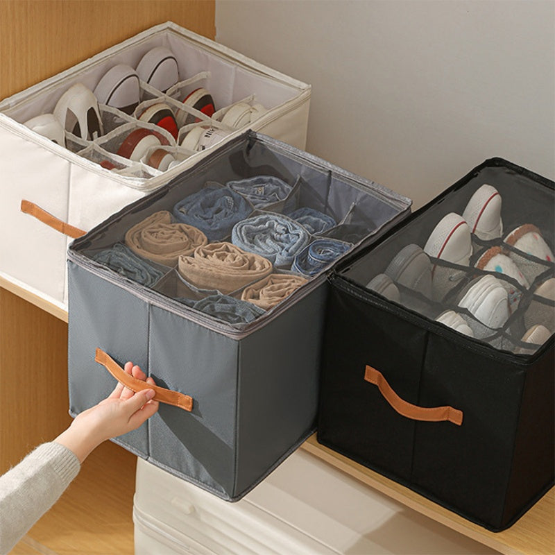 ⏰🔥LIMITED TIME 50% OFF! 👟 Fabric Shoe Organizer Storage Box – Foldable, Large Capacity, Dustproof & Breathable for Closet & Bedroom 🧺✨