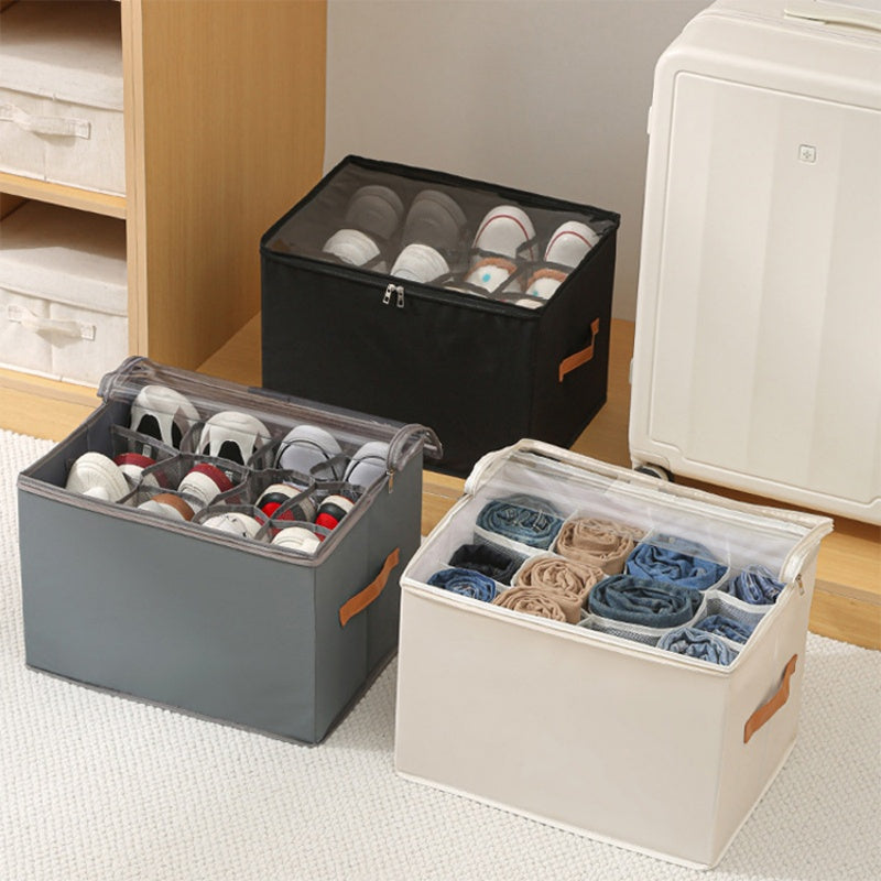 ⏰🔥LIMITED TIME 50% OFF! 👟 Fabric Shoe Organizer Storage Box – Foldable, Large Capacity, Dustproof & Breathable for Closet & Bedroom 🧺✨