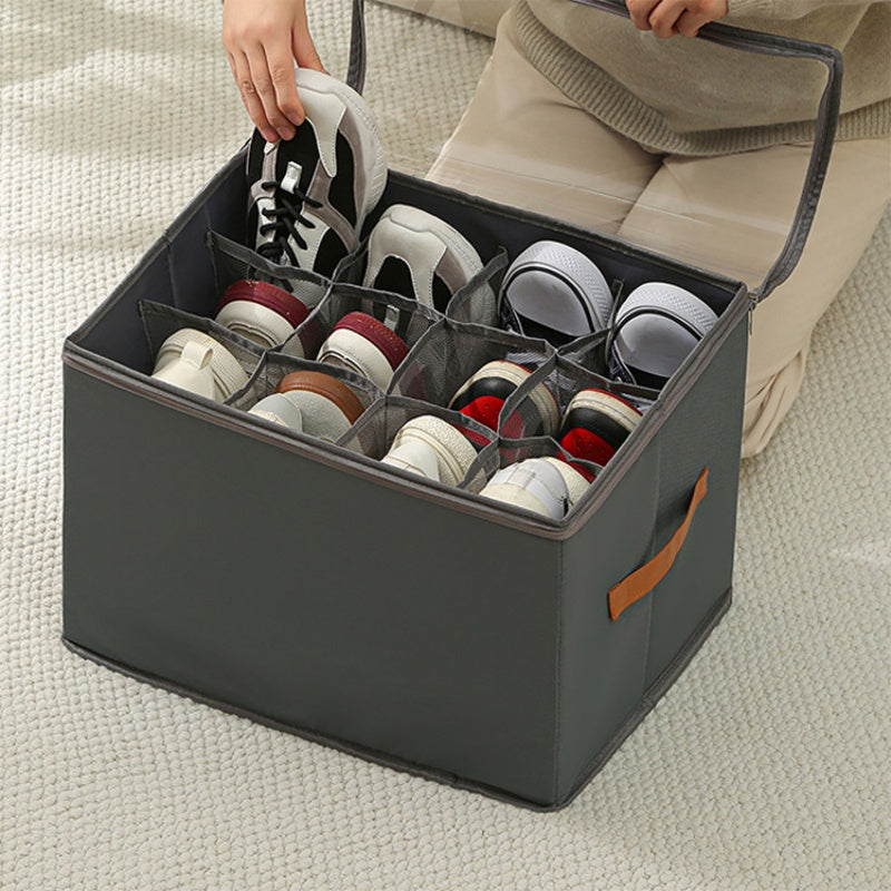 ⏰🔥LIMITED TIME 50% OFF! 👟 Fabric Shoe Organizer Storage Box – Foldable, Large Capacity, Dustproof & Breathable for Closet & Bedroom 🧺✨