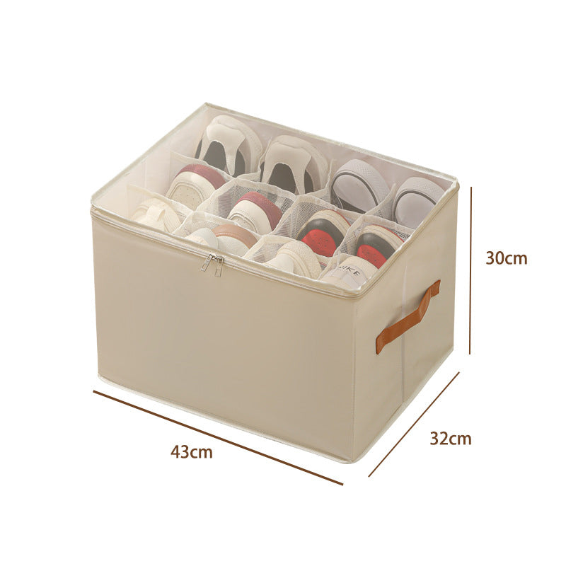 ⏰🔥LIMITED TIME 50% OFF! 👟 Fabric Shoe Organizer Storage Box – Foldable, Large Capacity, Dustproof & Breathable for Closet & Bedroom 🧺✨