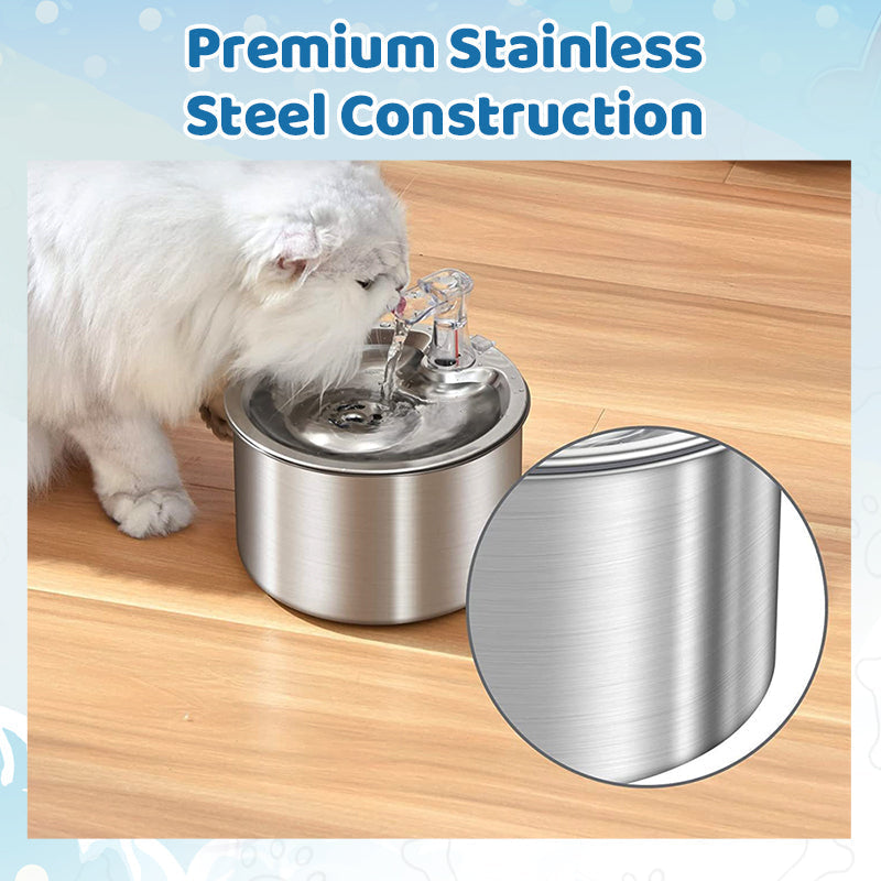 Wireless, plug-free, automatic water sensor pet drinking machine for cats and dogs. Continuous circulating fresh water intelligent drinking machine.