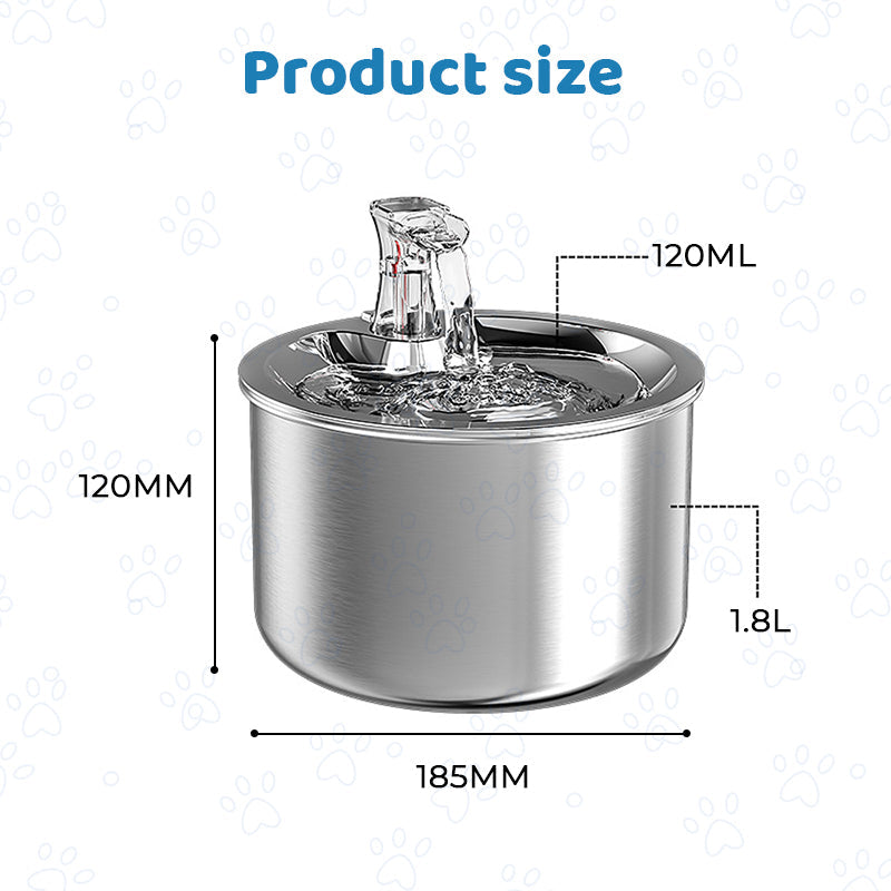 Wireless, plug-free, automatic water sensor pet drinking machine for cats and dogs. Continuous circulating fresh water intelligent drinking machine.