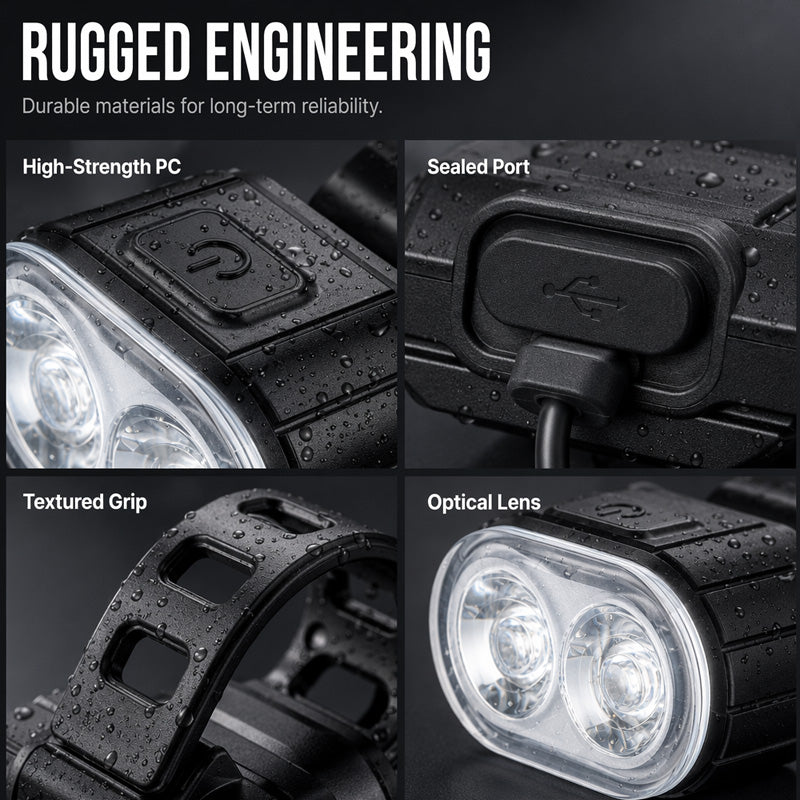 ⏳Limited-time 50% off⏰USB Rechargeable Bike Light Set🚲🔦