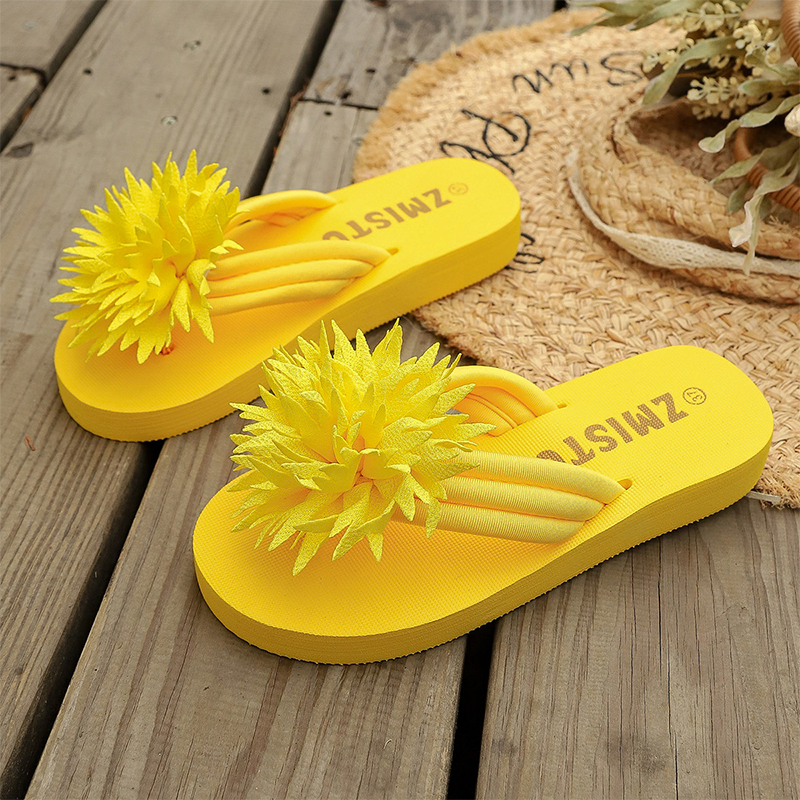 Women Floral Flip Flops Lightweight Summer Slippers