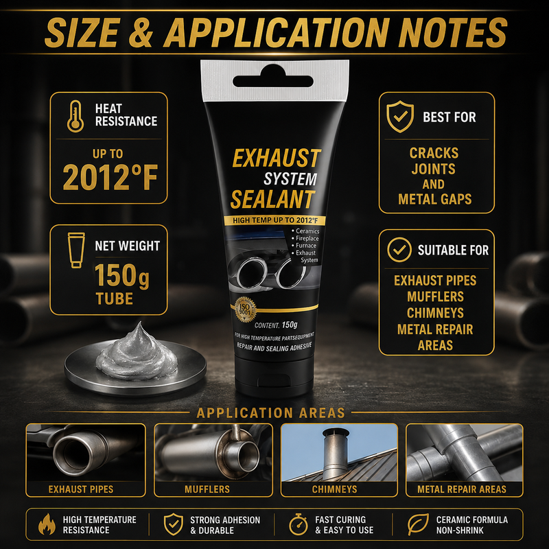🛠All-purpose repair！High Temperature Exhaust Repair Sealant