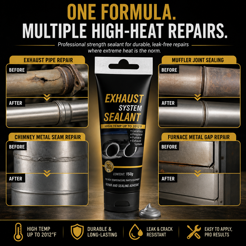 🛠All-purpose repair！High Temperature Exhaust Repair Sealant