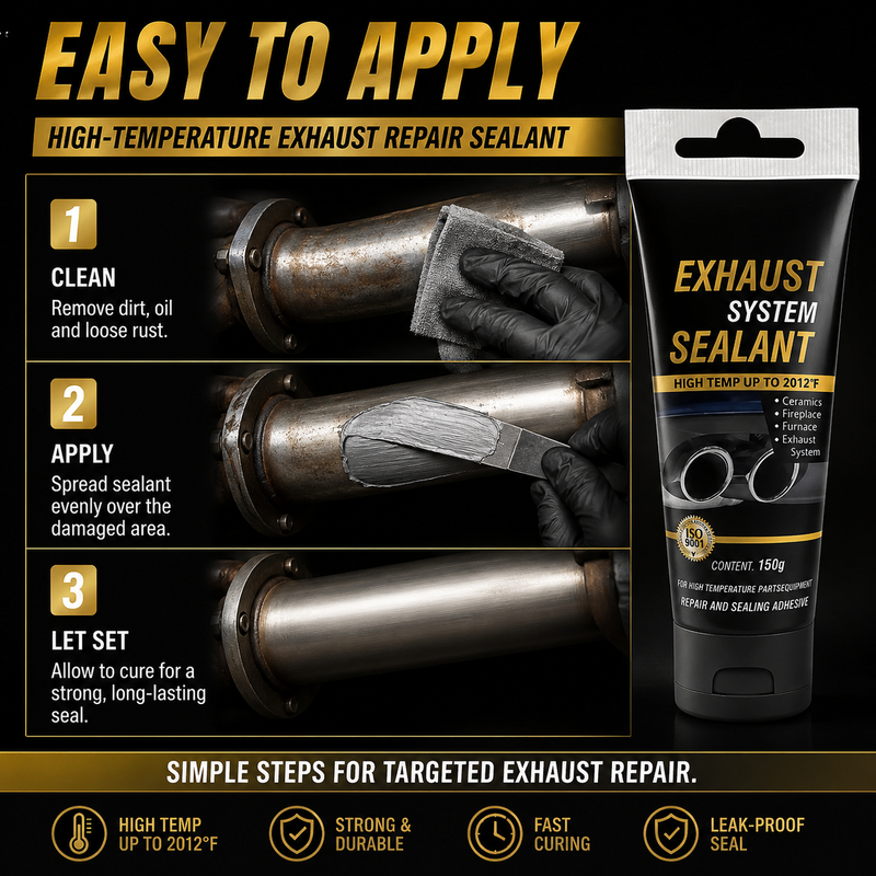 🛠All-purpose repair！High Temperature Exhaust Repair Sealant