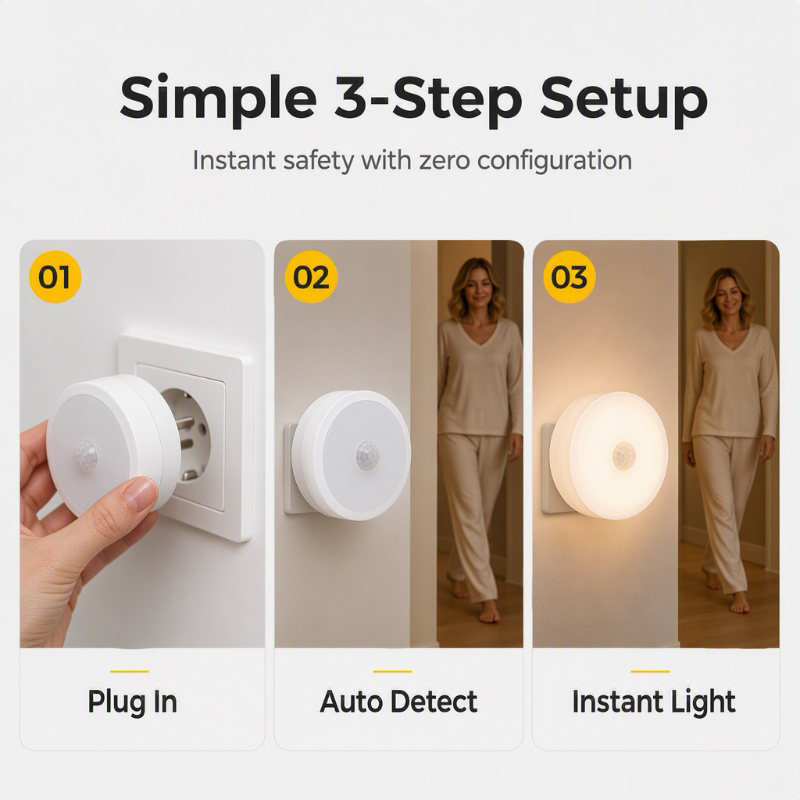 🥳2026 HOT SALE🥳50K+ SOLD! 💞 50% OFF!Plug-in Motion Sensor Night Light