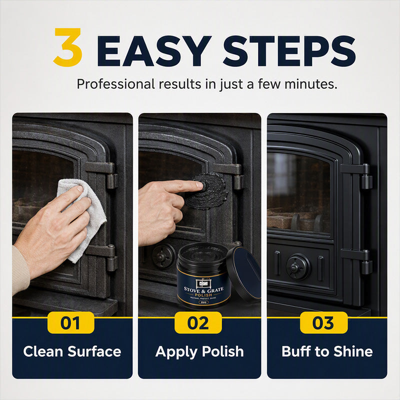 Cast Iron Stove Polish with Sponge 